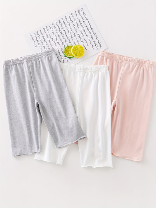 Girls Thin Cotton Bottoming Shorts Mid Stretch Quick drying Shorts