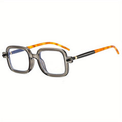 Classic Retro Rectangle Clear Lens Glasses For Women Men