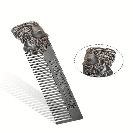 Beard Brush Comb Set Portable Double Sided Styling Hair Comb + Travel Pouch