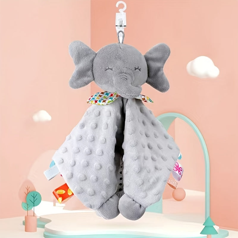 Elephant Safety Blanket for Babies Snuggle Toy 0-3 Years Old