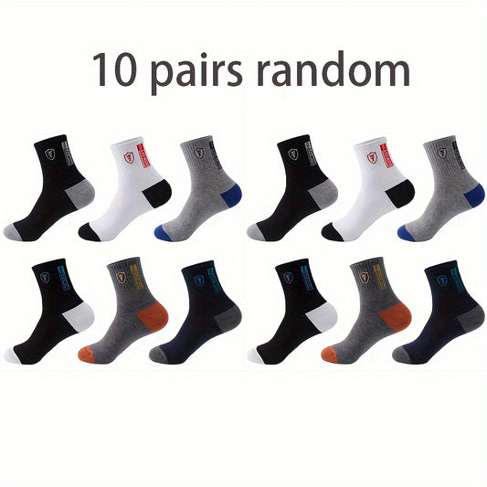 Men's Mid Crew Sport Socks - Comfy Breathable Socks For Basketball