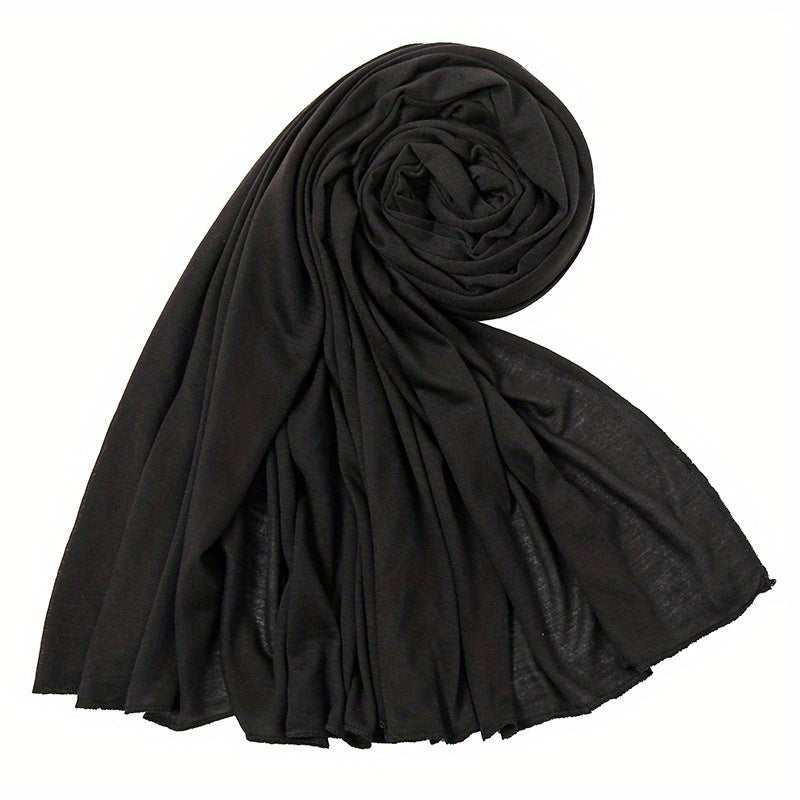 Boho Pleated Head Wrap Turban Cap Solid Headscarf Classic Ramadan Hijab Bonnet