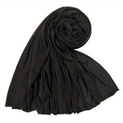 Boho Pleated Head Wrap Turban Cap Solid Headscarf Classic Ramadan Hijab Bonnet