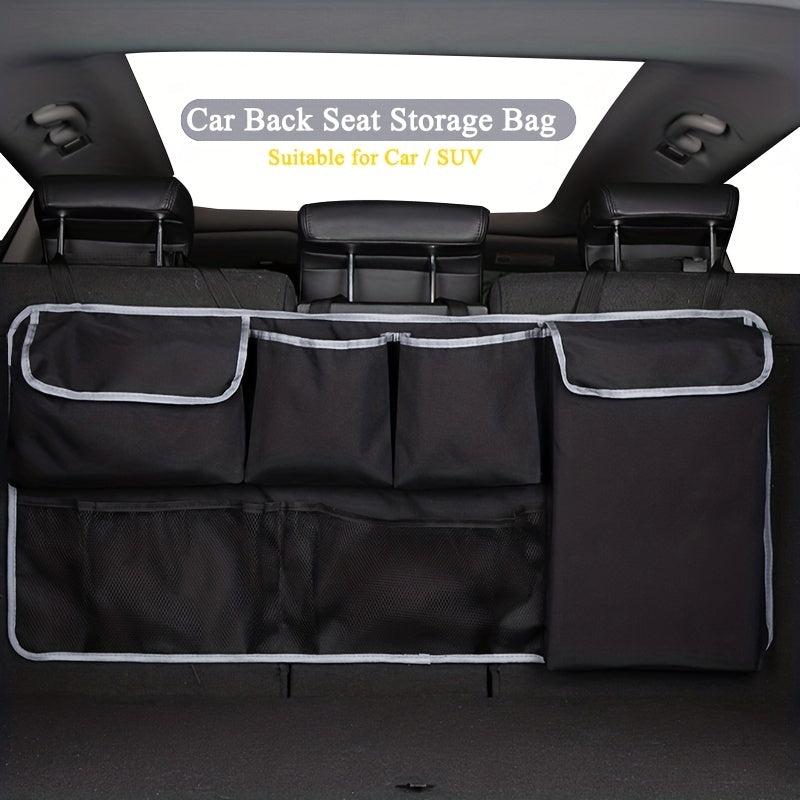 1pc Universal Car Organizer Trunk Storage Bags Seat Back Mesh Net Pocket Bags