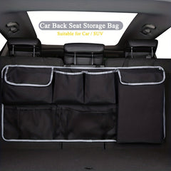 1pc Universal Car Organizer Trunk Storage Bags Seat Back Mesh Net Pocket Bags