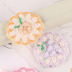 5pcs Lace Trim Fruit Embroidery Patches DIY Clothes Accessories