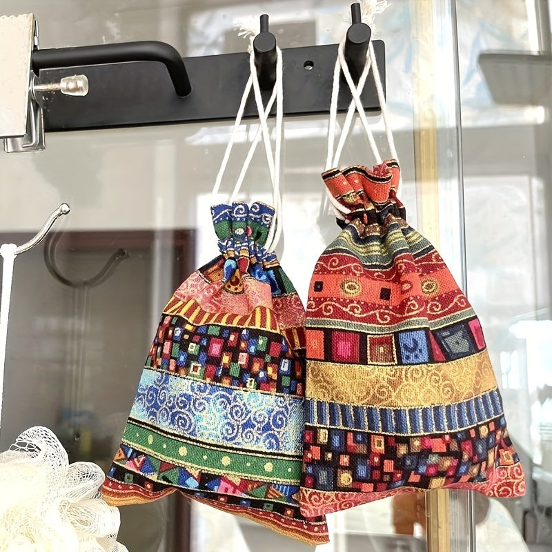 4pcs National Trench Drawstring Perfume Bag Jewelry Gift Packaging