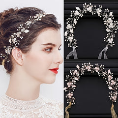 Pearl Rhinestone Headband Wedding Bridal Hair Accessories