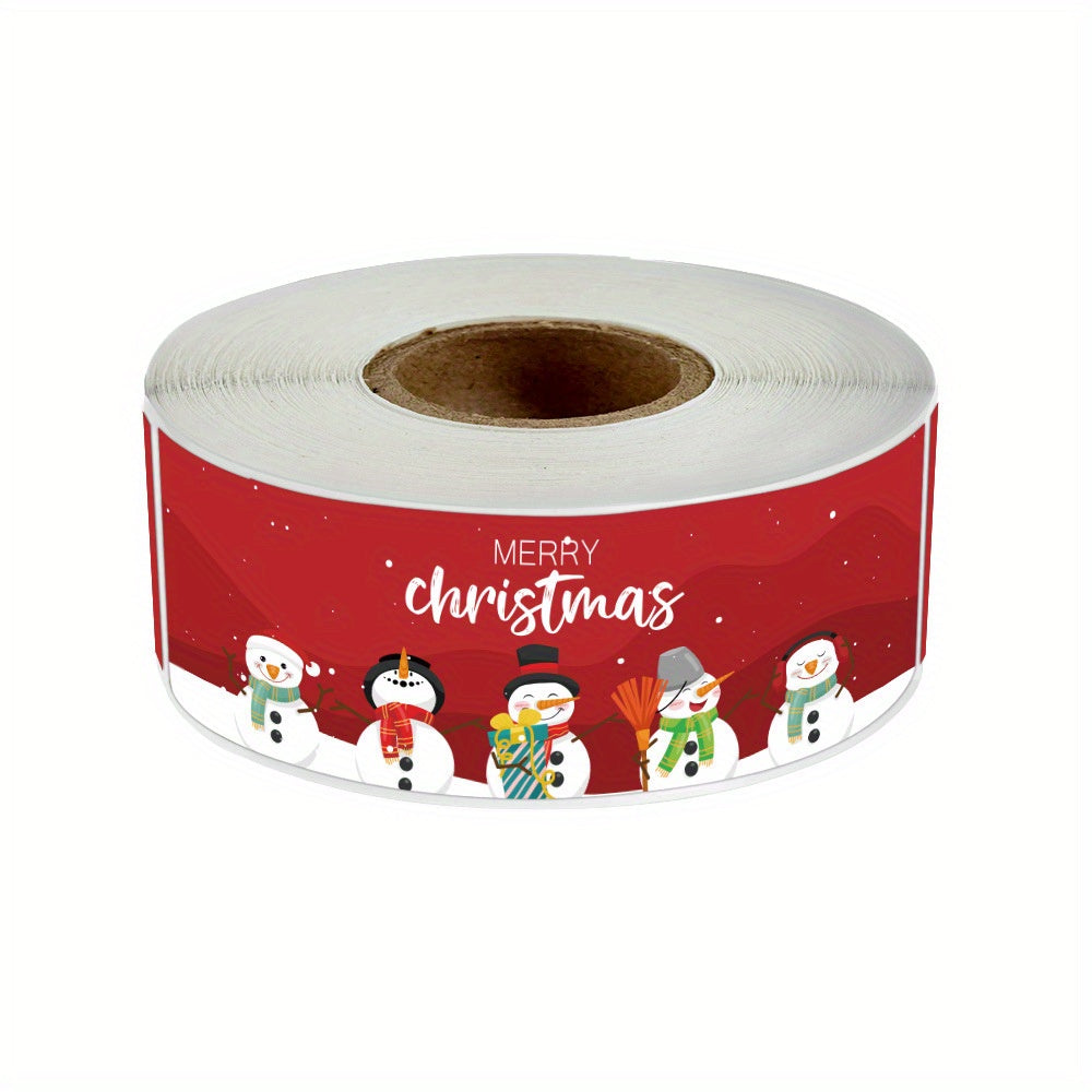 Christmas Rectangle Sticker Sealing Sticker Packaging Decoration Adhesive Label