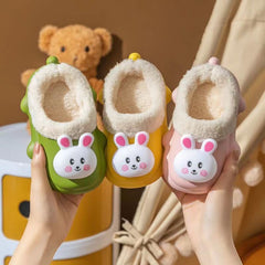 Kids Warm Bunny Slippers Home Shoes for Winter