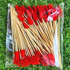 50pcs Christmas Tree Bamboo Sticks For Fruit Party Supplies