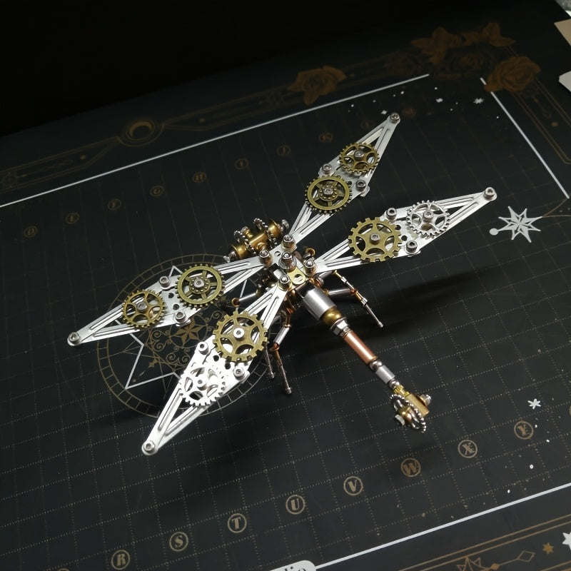 3D Metal Dragonfly Steampunk Puzzle DIY Insect Model