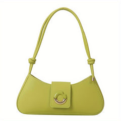 Vintage Underarm Bag PU Shoulder Bag Women's Casual Crescent Hobo Handbag
