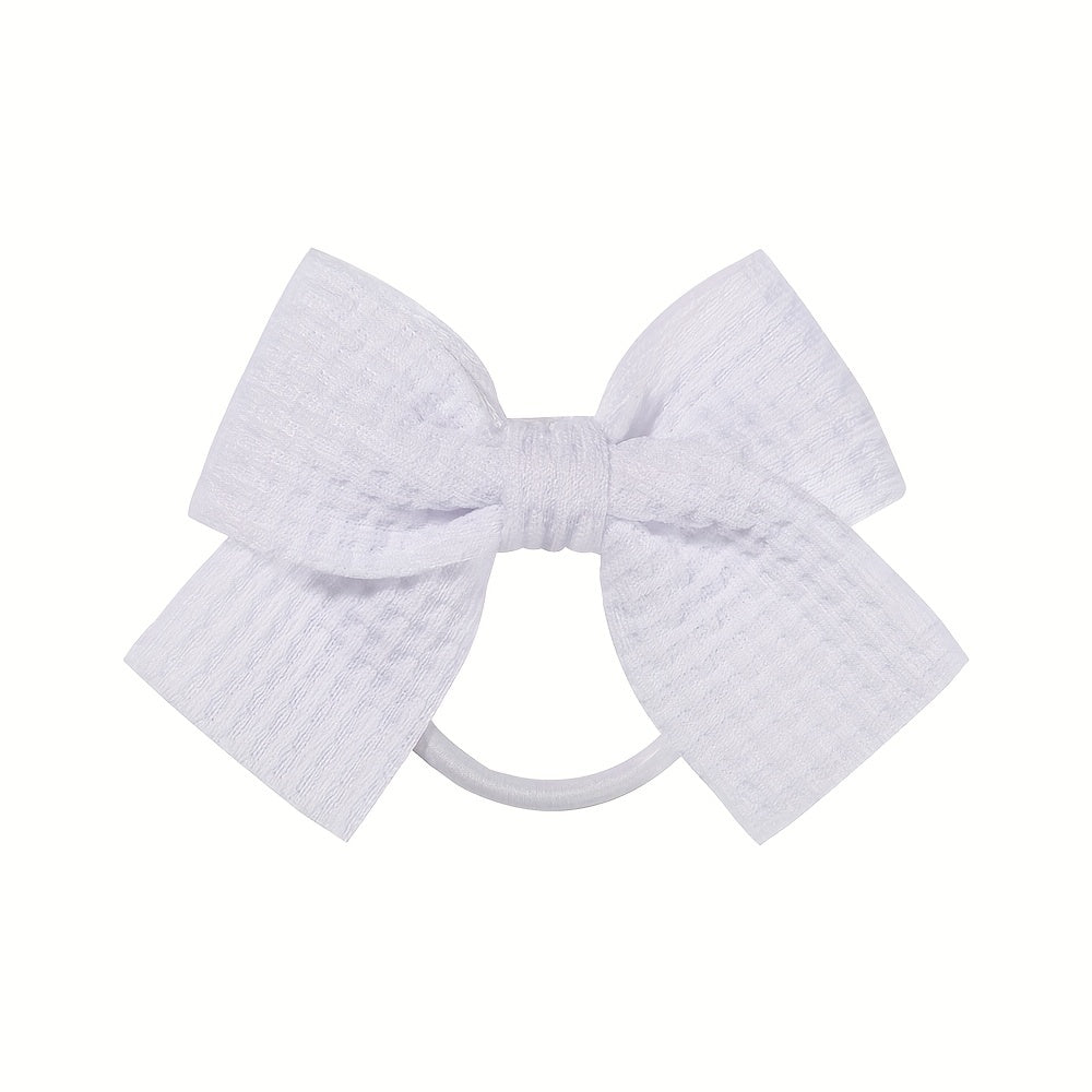 15pcs Random Bow Hair Tie Hair Bands Ponytail Holders for Baby Girls