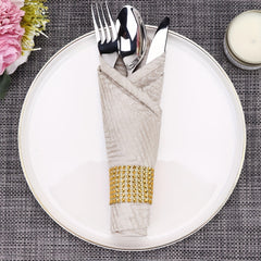 6pcs Rhinestone Napkin Rings for Parties, Weddings, and Gatherings