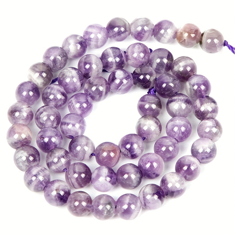 Fantasy Amethyst Agate Round Stone Beads