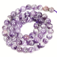 Fantasy Amethyst Agate Round Stone Beads