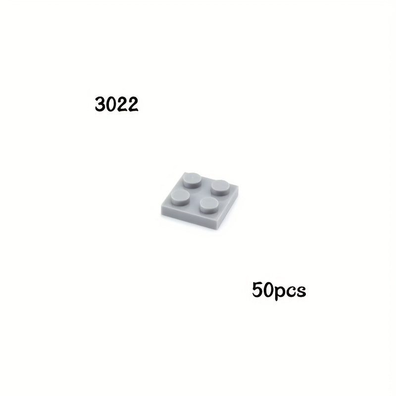 50pcs MOC Building Blocks Thin Plate 2x2 Dots DIY Toy for Kids