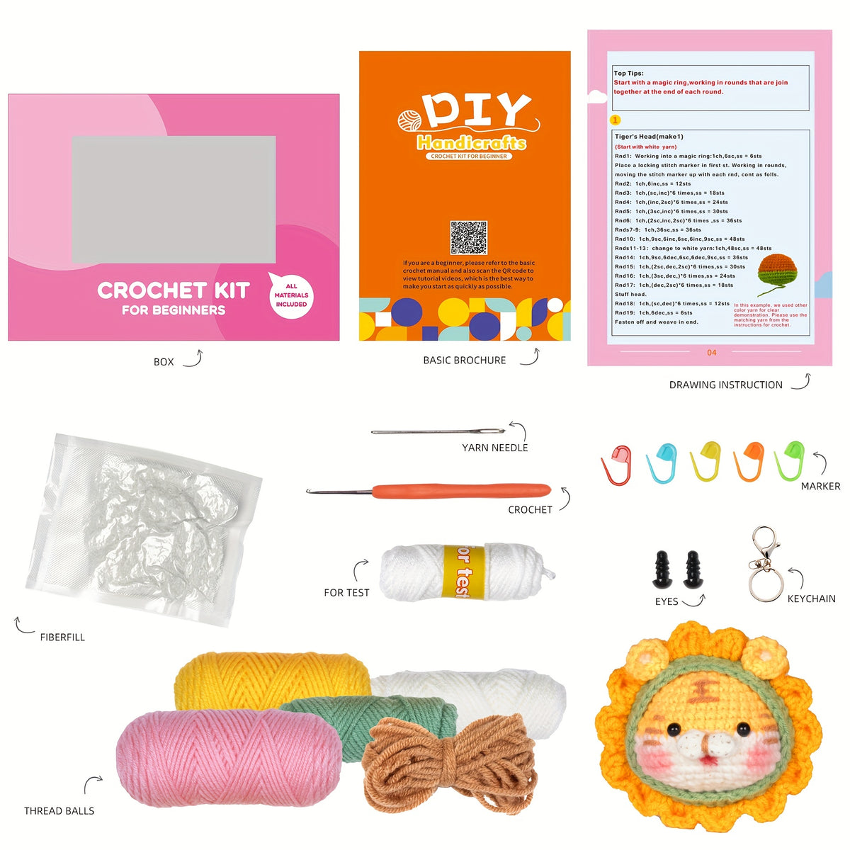Crochet Kit for Beginners with Video Tutorials