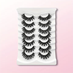 7 Pairs Natural 3D False Eyelashes Silk Reusable Soft False Eyelashes