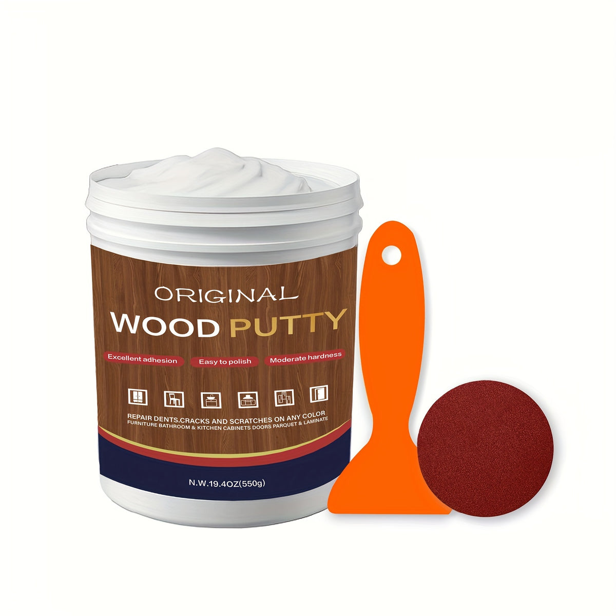 Wood Filler Putty for Repairing Wood Furniture 19.4 oz