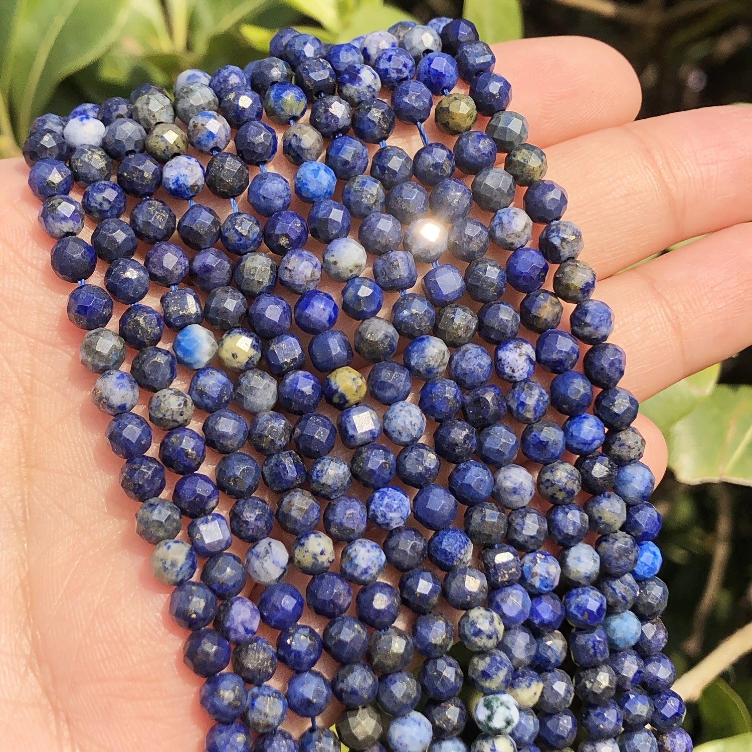 Lapis Lazuli Faceted Stone Beads 2-4mm 15inch