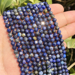 Lapis Lazuli Faceted Stone Beads 2-4mm 15inch