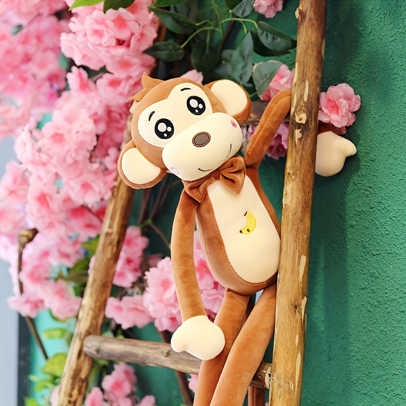 Plush Monkey Stuffed Animal Doll For Play & Decor