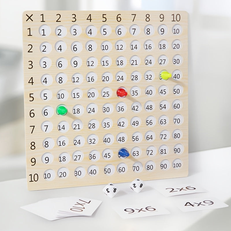 Wooden Math Toys Multiplication Table for Arithmetic Teaching Aids