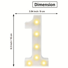 LED Light Up Numbers 0-9 for Festive Home Decor