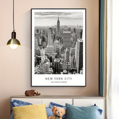 York City Urban View Canvas Painting Sofa Background Decoration