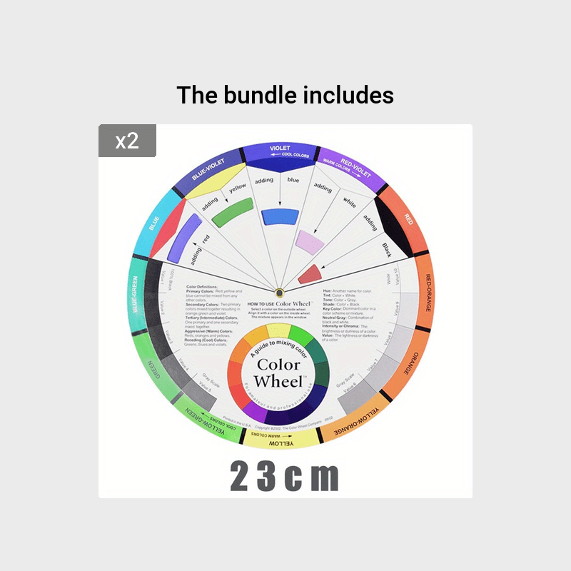 Zoylofg Wheel Paint Mixing Learning Guide For Makeup Blending Board