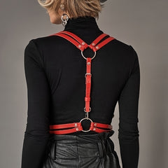 PU Leather Body Harness Belt For Women Gothic Waist Harness Straps