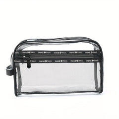Transparent Zipper Cosmetic Bag Waterproof Makeup Brush Storage Case