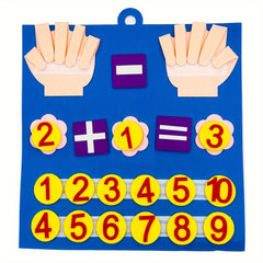 Montessori Felt Finger Numbers Math Toys Counting Educational Board