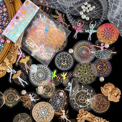 30PCS Vintage Plant Flower Stamping DIY Stickers