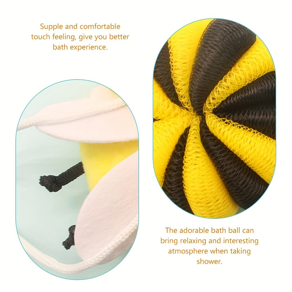 Bee Loofah Sponge Cartoon Bee Bath Sponge Shower Sponge