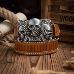 Men's Casual PU Leather Belt - Western Style