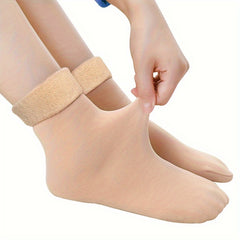 Women's Thermal Floor Socks - 1 Pair Solid Color