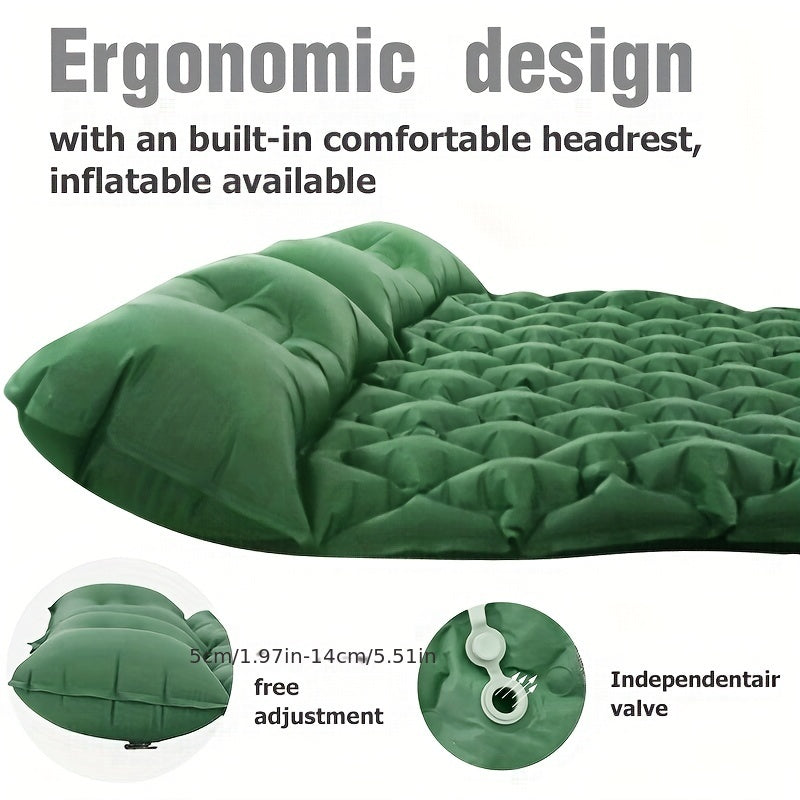 Double Inflatable Mattress with Pump & Pillow - Ideal for Camping & Backpacking