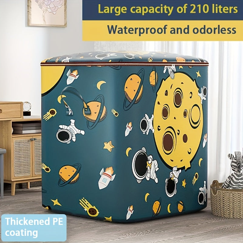 Cartoon Astronaut Quilt Clothes Organizer Dustproof Storage Bag