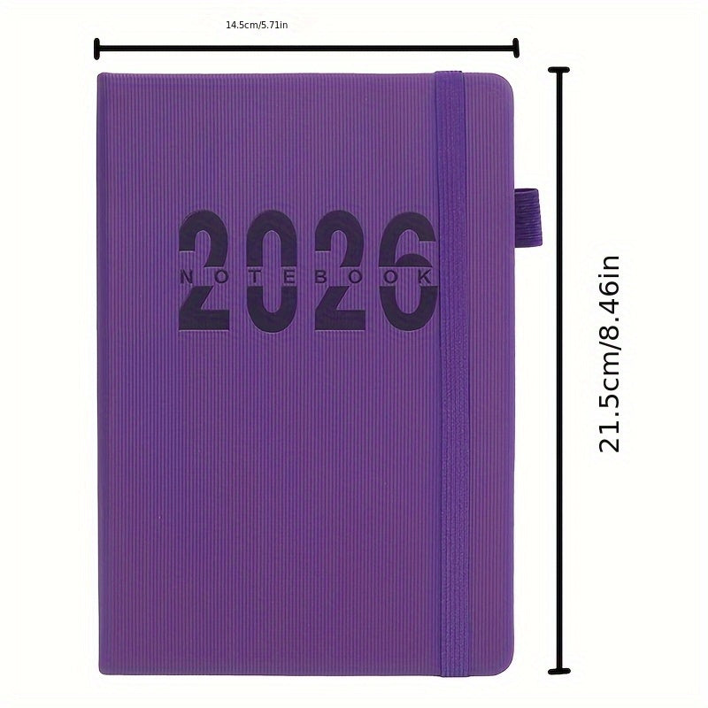 2026 Daily Planner 400 Pages Stamp Function 6 Colors Synthetic Gemstone Cover