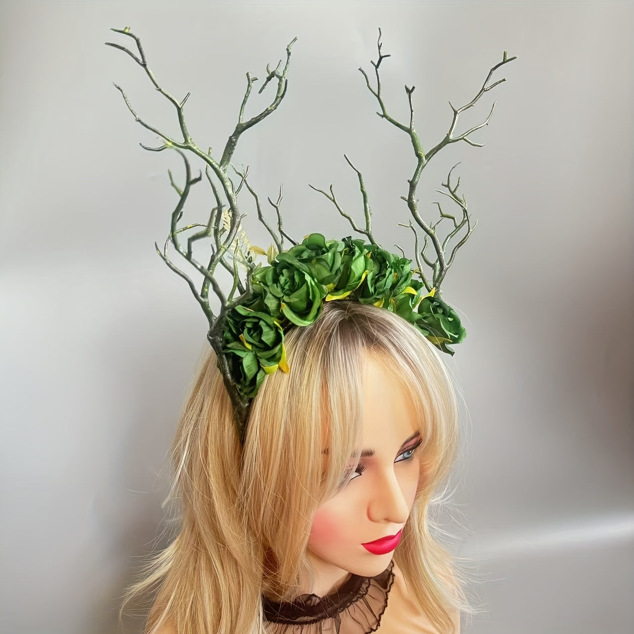 Baroque Style Hair Crown for Halloween Cosplay Parties