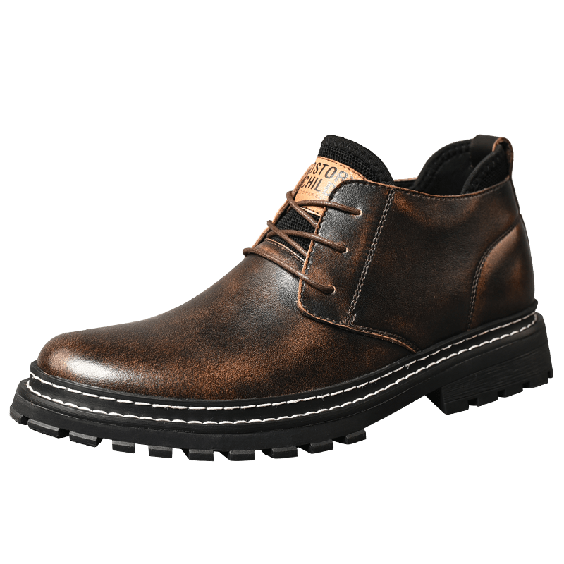 Men's Low Heel Derby Shoes Lace up Front