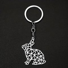 Stainless Steel Rabbit Keychain for Men