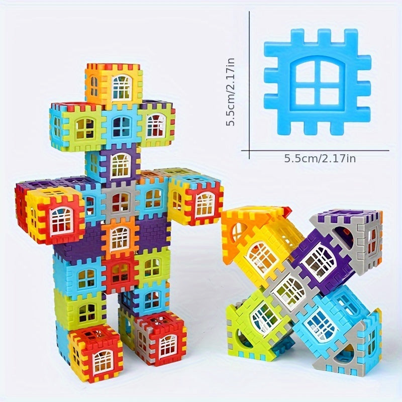 Toy Building Blocks Set - 50pcs & 25pcs - Fun Birthday Gift for Kids