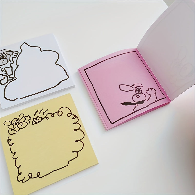 Cartoon Dog Sticky Note Drawing Message Note Paper 1pc 50sheets