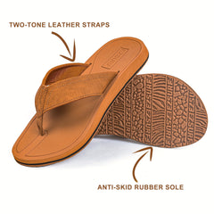 Men's Arch Support Flip Flops Lightweight Comfortable Non Slip Thong Sandals