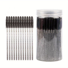 100 Mascara Brushes with Container for Extensions and Application