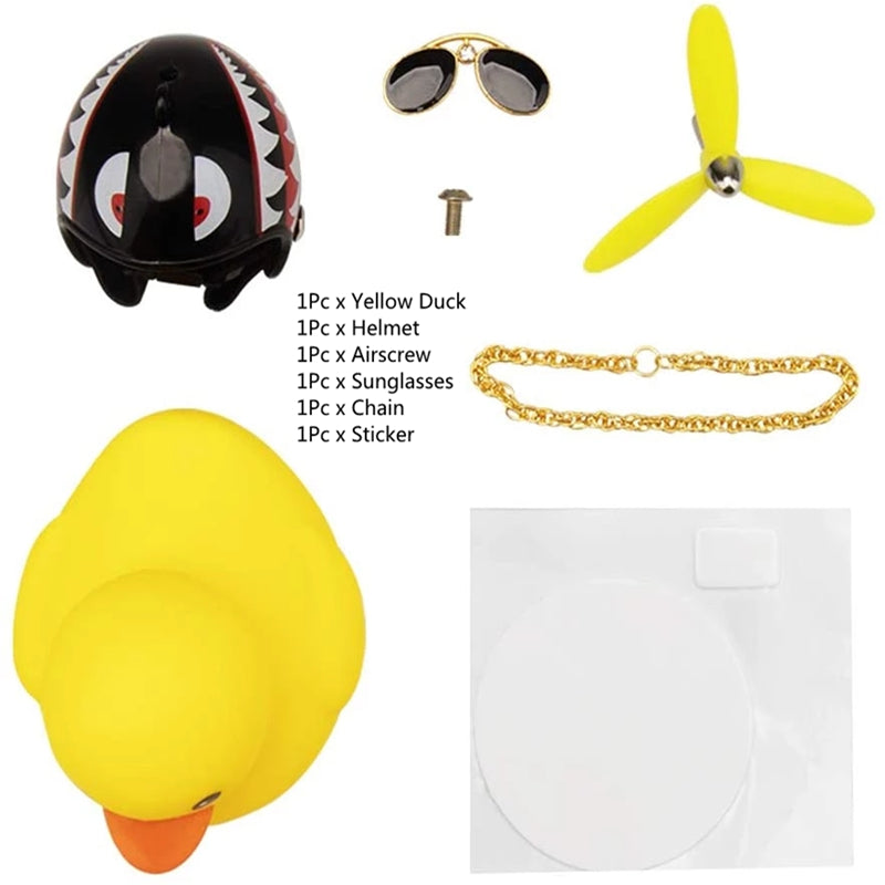 Yellow Duck Helmet Sunglasses Duckling Car